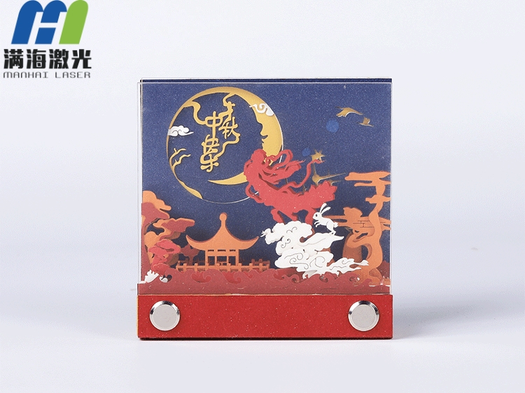 嫦（cháng）娥（é）奔月古風中國風立（lì）體紙雕模型3d便簽紙批發