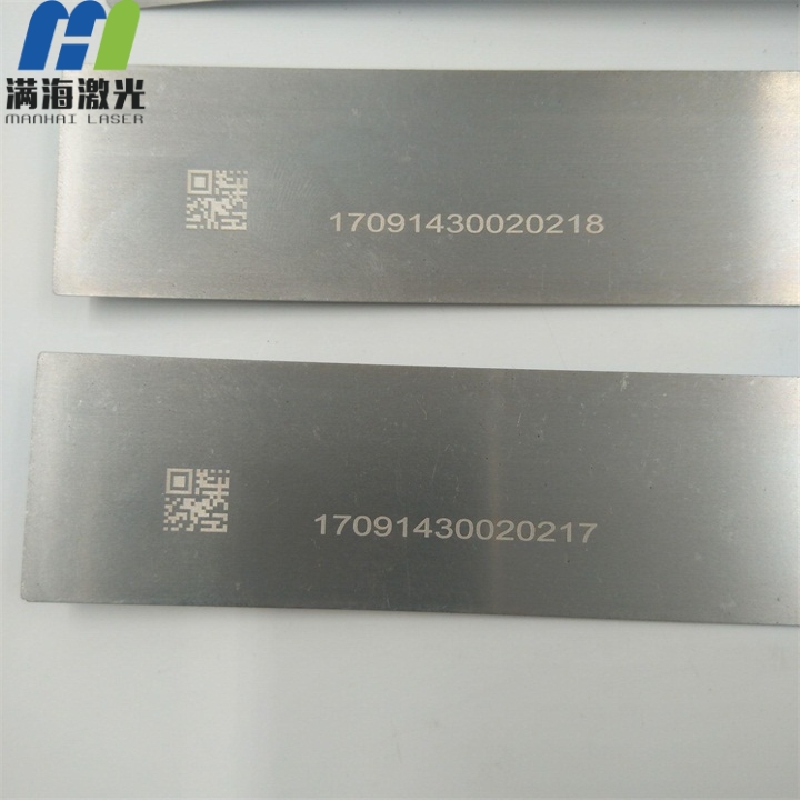 不鏽鋼片激光雕（diāo）刻二維碼